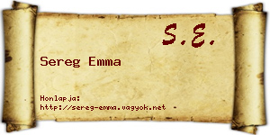 Sereg Emma névjegykártya